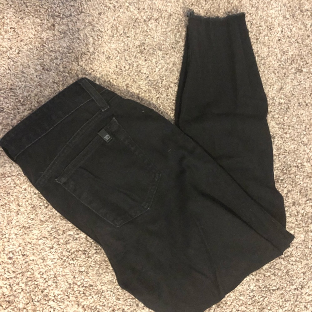 Joes distressed black jeans